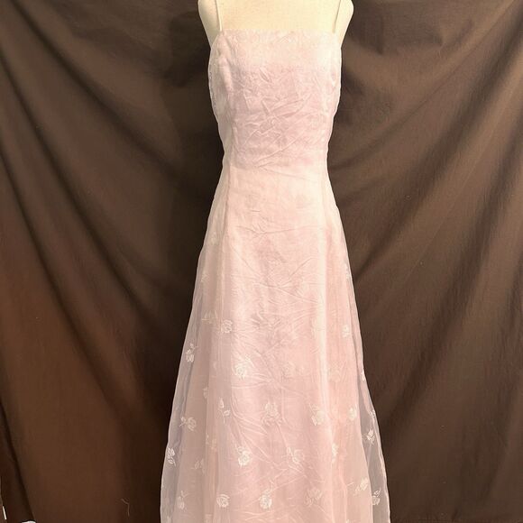 Vintage Pink Jessica McClintock Gunne Sax Prom Dress Sz 13 2000's Millennium Y2K - Picture 1 of 6